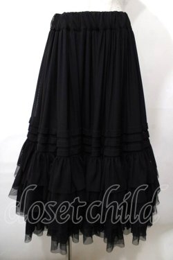 画像1: Juliette et Justine / Petale de rose Skirt  ブラック Y-25-08-19-099-CL-SK-SZ-ZY