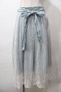 axes femme / ストライプＸレーススカート Ｍ グリーン Y-25-08-19-105-AX-SK-SZ-ZY
