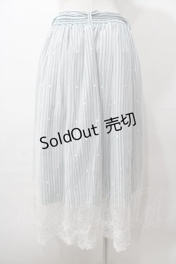 画像2: axes femme / ストライプＸレーススカート Ｍ グリーン Y-25-08-19-105-AX-SK-SZ-ZY