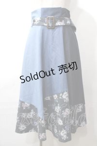 axes femme / パッチワークスカート M 青 Y-25-08-19-106-AX-SK-SZ-ZY