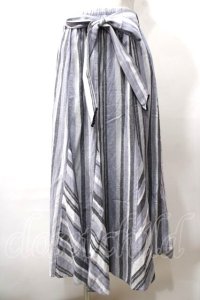 axes femme / マルチストライプスカート M サックス Y-25-08-19-107-AX-SK-SZ-ZY