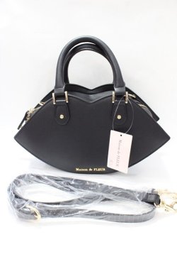 画像1: Maison de FLEUR / リップモチーフバッグ F 黒 Y-25-08-19-019-LO-BG-SZ-ZY