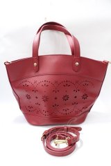 m petit by misako / AMハナパンチング2WAYバッグ  赤 Y-25-08-19-020-LO-BG-SZ-ZY