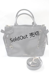 m petit by misako / AMレースアップ2WAY  黒 Y-25-08-19-021-LO-BG-SZ-ZY