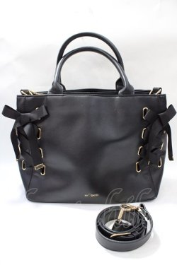 画像1: m petit by misako / AMレースアップ2WAY  黒 Y-25-08-19-021-LO-BG-SZ-ZY