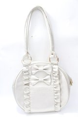 axes femme kawaii / ツインリボンラウンドハンドバッグ  ゴールド Y-25-08-19-023-AX-BG-SZ-ZY