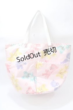 画像1: BABY,THE STARS SHINE BRIGHT / Dancing BABY Bear柄トートBAG  ピンク Y-25-08-19-024-BA-BG-SZ-ZY