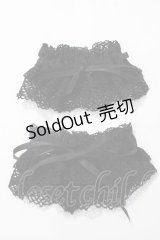 BABY,THE STARS SHINE BRIGHT / リボン通しレースお袖とめ  黒 Y-25-08-19-004-BA-ZA-SZ-ZY