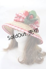 SWIMMER / いちごの麦わらハット  赤 Y-25-08-19-029-EL-AC-SZ-ZY