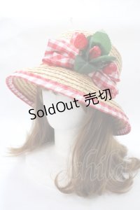 SWIMMER / いちごの麦わらハット  赤 Y-25-08-19-029-EL-AC-SZ-ZY