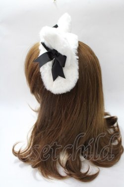 画像2: Angelic Pretty / Milk Catヘッドドレス  黒 Y-25-08-19-034-AP-AC-SZ-ZY