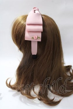 画像2: m petit by misako / NINA'sコラボ AM*NIリボンカチューシャ  ピンク Y-25-08-19-036-LO-AC-SZ-ZY