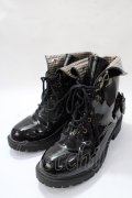 axes femme / バックル使いレインブーツ M 黒 Y-25-08-19-038-AX-SH-SZ-ZY