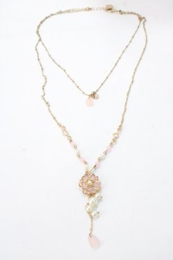 画像2: axes femme / 桜モチーフネックレス  ゴールド Y-25-08-23-006-AX-AC-SZ-ZY