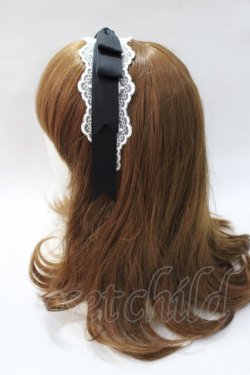 画像2: axes femme kawaii / レースリボンカチューシャ  赤 Y-25-08-23-043-AX-AC-SZ-ZY