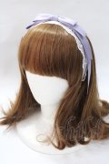 axes femme kawaii / レースリボンカチューシャ  ラベンダー Y-25-08-23-045-AX-AC-SZ-ZY