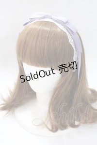 axes femme kawaii / レースリボンカチューシャ  ラベンダー Y-25-08-23-045-AX-AC-SZ-ZY