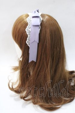 画像2: axes femme kawaii / レースリボンカチューシャ  ラベンダー Y-25-08-23-045-AX-AC-SZ-ZY