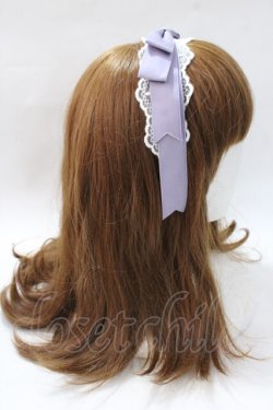 画像3: axes femme kawaii / レースリボンカチューシャ  ラベンダー Y-25-08-23-045-AX-AC-SZ-ZY
