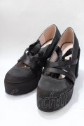 Swankiss / ファーヒールバレエパンプス M 黒 Y-25-08-23-047-CA-SH-SZ-ZY
