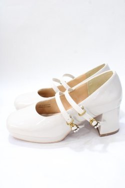 画像2: axes femme / ダブルストラップパンプス M 生成り Y-25-08-23-048-AX-SH-SZ-ZY