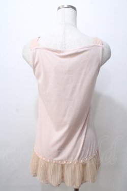 画像2: axes femme / 裾チュールレースタンク  ピンク Y-25-08-23-049-AX-TO-SZ-ZY