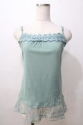 axes femme / フラワーレースキャミ  ミント Y-25-08-23-050-AX-TO-SZ-ZY
