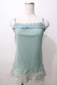 axes femme / フラワーレースキャミ  ミント Y-25-08-23-050-AX-TO-SZ-ZY