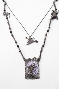 axes femme POETIQUE / ナイトメアー・ビフォア・クリスマス ネックレス  黒 Y-25-08-23-008-AX-AC-SZ-ZY