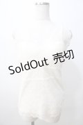 axes femme / カップ付き総レースタンク  生成り Y-25-08-23-053-AX-TO-SZ-ZI