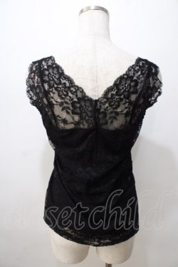 画像2: axes femme / カップ付き総レースタンク  黒 Y-25-08-23-054-AX-TO-SZ-ZY