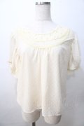 axes femme / カットドビードットスリットスリーブトップス  生成り Y-25-08-23-058-AX-TO-SZ-ZY