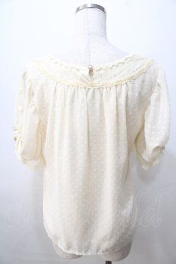 画像2: axes femme / カットドビードットスリットスリーブトップス  生成り Y-25-08-23-058-AX-TO-SZ-ZY