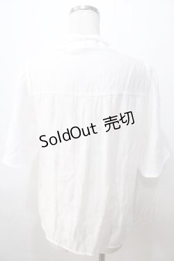 画像2: axes femme / 紫陽花装飾リボンブラウスプルオーバー F 白 Y-25-08-23-061-AX-TO-SZ-ZT129