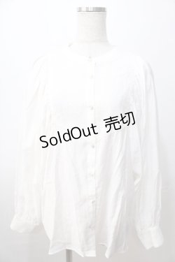 画像1: axes femme / ブロッキングレースブラウス F 白 Y-25-08-23-062-AX-BL-SZ-ZI