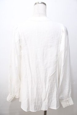 画像2: axes femme / ブロッキングレースブラウス F 白 Y-25-08-23-062-AX-BL-SZ-ZY