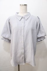 axes femme / パフスリーブブラウス F グレー Y-25-08-23-065-AX-BL-SZ-ZY