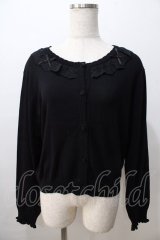 m petit by misako / AOKフリルニットカーディガン LL 中黒 Y-25-08-23-067-LO-TO-SZ-ZY
