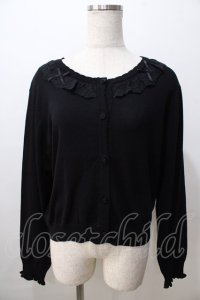 m petit by misako / AOKフリルニットカーディガン LL 中黒 Y-25-08-23-067-LO-TO-SZ-ZY