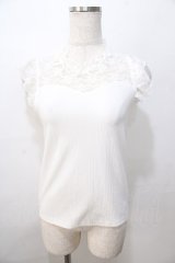axes femme POETIQUE / レースビスチェ切替タンク M 白 Y-25-08-23-069-AX-TO-SZ-ZY