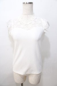 axes femme POETIQUE / レースビスチェ切替タンク M 白 Y-25-08-23-069-AX-TO-SZ-ZY