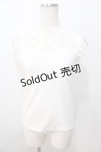 axes femme POETIQUE / レースビスチェ切替タンク M 白 Y-25-08-23-069-AX-TO-SZ-ZY