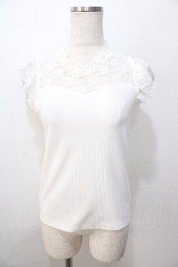 画像1: axes femme POETIQUE / レースビスチェ切替タンク M 白 Y-25-08-23-069-AX-TO-SZ-ZY