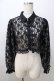 画像1: axes femme POETIQUE / チャイナボタンレースブラウス M 黒 Y-25-08-23-070-AX-BL-SZ-ZY (1)
