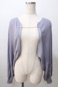 axes femme POETIQUE / チェーン付ニットボレロ M ブルーグレー Y-25-08-23-073-AX-TO-SZ-ZY