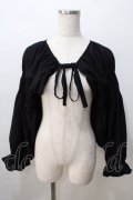 axes femme POETIQUE / シャーリングデザインボレロ M 黒 Y-25-08-23-074-AX-TO-SZ-ZY