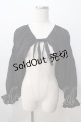 axes femme POETIQUE / シャーリングデザインボレロ M 黒 Y-25-08-23-074-AX-TO-SZ-ZI