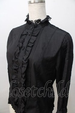 画像3: metamorphose / 飾り襟付七分袖ブラウス  黒 Y-25-08-23-076-ME-BL-SZ-ZY