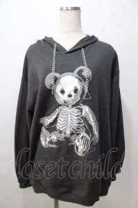 Drug Honey / スケルトンテディパーカー  グレー Y-25-08-23-080-PU-TO-SZ-ZY