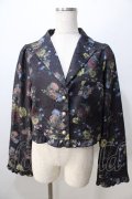 axes femme kawaii / クラシックブーケ柄ジャケット M 黒 Y-25-08-23-087-AX-JA-SZ-ZY